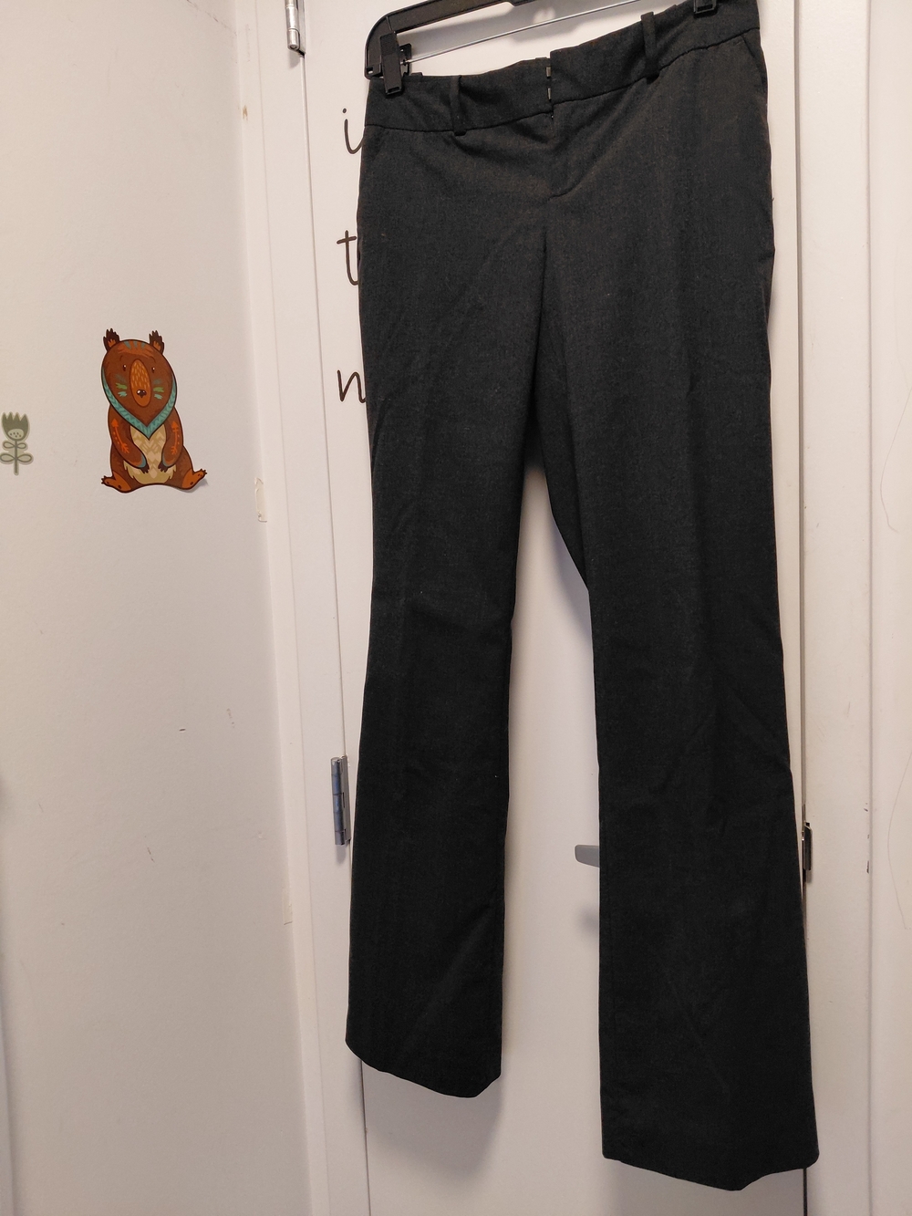 Banana Republic Women's Dark Gray Straight-Leg Dress Pants